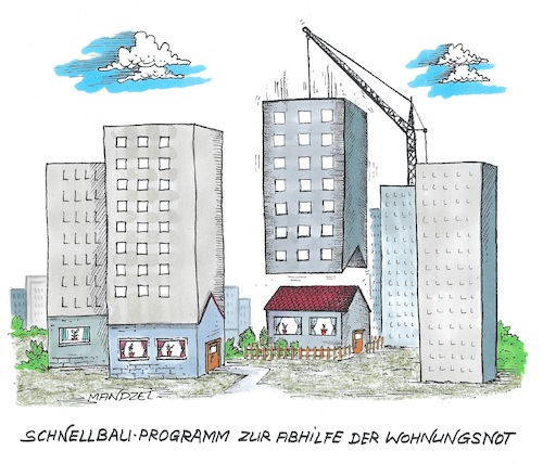Cartoon: Wohnungsnot (medium) by mandzel tagged mieten,wohnraum,bezahlbarkeit,sozialbauten,mieten,wohnraum,bezahlbarkeit,sozialbauten