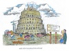 Cartoon: Babylonisches Chaos (small) by mandzel tagged deutschland,geywitz,baumarkt,babylon,wohnungsnot,ampel,regierungsunfähigkeit