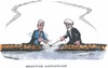 Cartoon: Bewegung im Atomstreit (small) by mandzel tagged ruhani,kerry,iran,usa,atomtechnik,kompromiss