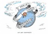 Cartoon: Coronavirus auf Weltreise (small) by mandzel tagged corona,pandemie,panik,chaos,hysterie