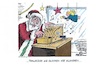 Cartoon: Die Geschäftsleute bangen... (small) by mandzel tagged corona,pandemie,panik,chaos,hysterie,pleiten,wirtschaft,finanzen,angst,deutschland,mandzel,karikatur,weihnachten