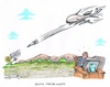 Cartoon: Drohneneinsatz (small) by mandzel tagged drohnen,ethik,verteidigung