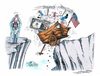 Cartoon: Finanzkrise in USA (small) by mandzel tagged usa,finanzkiste,uncle,sam,abgrund