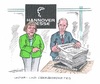 Cartoon: Hannovermesse mit Putin (small) by mandzel tagged putin,merkel,hannovermesse,menschenrechte,handelsverträge