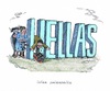 Cartoon: Hellas unter Dauerdruck (small) by mandzel tagged hellas,griechenland,dauerdruck,schraubzwinge,euro,eu