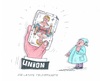 Cartoon: Kanzlerkandidatin Merkel (small) by mandzel tagged merkel,kanzlerkandidatin,union,wahlen,deutschland,trumpfkarte