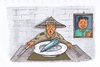 Cartoon: Kim setzt Prioritäten (small) by mandzel tagged kim,jong,un,nordkorea,raketen,atom,hunger,diktatur,kommunismus