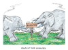 Cartoon: Kräftemessen (small) by mandzel tagged indien,pakistan,kaschmir,kriegsbereitschaft