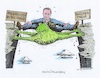 Cartoon: Spagat der Grünen und der FDP (small) by mandzel tagged koalition,fdp,grün,cdu,regierungsbildung,wahlen,deutschland