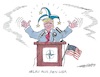 Cartoon: Trump in der Bütt (small) by mandzel tagged trump,nato,russland,verteidigung,finanzbeiträge,europa,usa