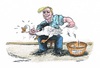 Cartoon: Trump rupft (small) by mandzel tagged martinsgans,trump,federrupfen,demokratiewerte