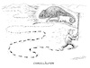 Cartoon: Trumps Chamäleonspolitik (small) by mandzel tagged usa,eu,trump,handelspolitik,zölle,chaos