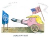 Cartoon: Trumps Wumms (small) by mandzel tagged trump,usa,nato,europa