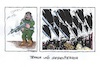 Cartoon: Wechselseitiger Blutrausch (small) by mandzel tagged israelis,hamas,mordtaten,terror,unterdrückung,flüchtlinge,elend,entführungen
