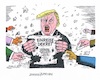 Cartoon: Zerreißprobe (small) by mandzel tagged trump,einreisedekret,ablehnung,muslime,terror,sicherheit,usa,mandzel,karikatur,zerreißprobe
