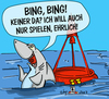 Cartoon: Will nur spielen (small) by Grayman tagged hai,spielen,boje