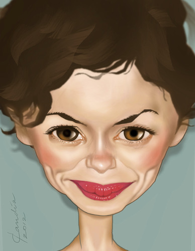 Cartoon: Audrey Tautou (medium) by StudioCandia tagged caricature