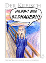 Cartoon: Der Kreisch (small) by Andreas Pfeifle tagged der kreisch schrei bildhauer