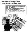 Cartoon: Rationalisierungswahn (small) by Andreas Pfeifle tagged rationalisierung,automat,bahn,fahrgast,kontrolleur,schaffner