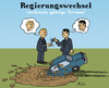 Cartoon: Regierungswechsel (small) by Andreas Pfeifle tagged regierung,regierungswechsel,wechsel,politik,karren,dreck,fahren,change,government