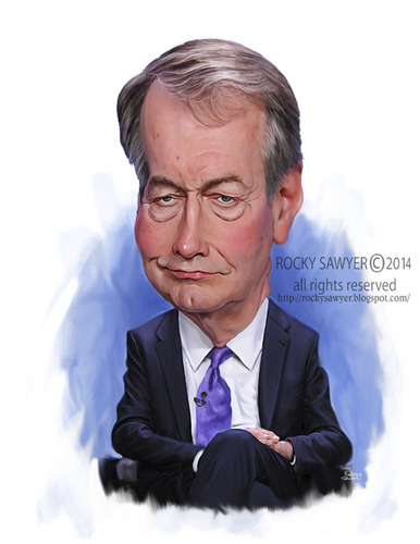 Cartoon: Charlie Rose (medium) by rocksaw tagged caricature,charlie,rose