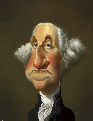 Cartoon: George Washington (medium) by rocksaw tagged caricature,george,washington