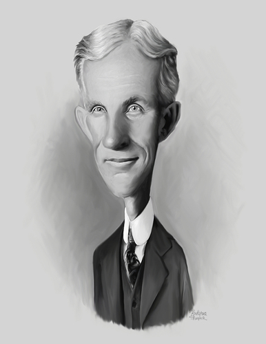 Cartoon: Henry Ford (medium) by rocksaw tagged ford,henry