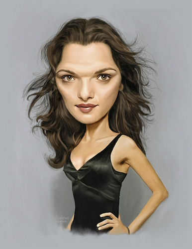 Cartoon: Rachel Weisz (medium) by rocksaw tagged caricature,rachel,weisz