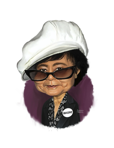 Cartoon: Yoko Ono (medium) by rocksaw tagged caricature,yoko,ono