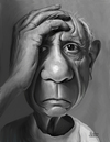 Cartoon: Pablo Picasso (small) by rocksaw tagged caricature,pablo,picasso
