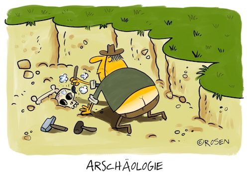 Cartoon: Arschäologie (medium) by Holga Rosen tagged archäologie,arsch,ritze,ausgrabungen,archäologie,arsch,ritze,ausgrabungen