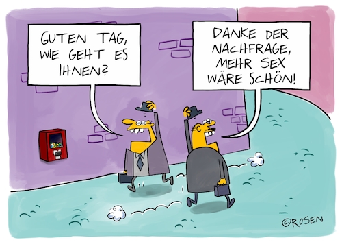 Cartoon: Guten Tag! (medium) by Holga Rosen tagged begrüßung,hallo,männer,begrüßung,sex,hallo,männer