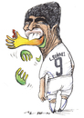 Cartoon: l.suarez (small) by Tchavdar tagged suarez,bite,cannibal,football,chiellini,dracula,uruguay