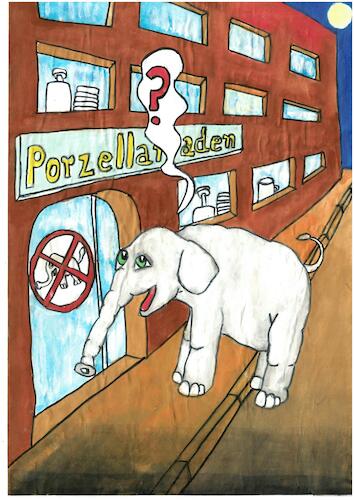 Cartoon: Porzellanladen (medium) by FMWalter tagged no