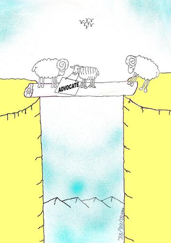 Cartoon: Sheep Advocate (medium) by Kostadin tagged naskov,kostadin