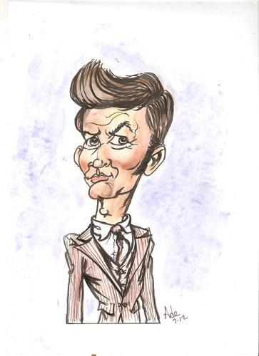 Cartoon: David Who (medium) by ade tagged doctor,who,david,tennant
