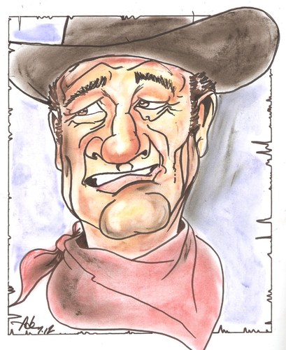 Cartoon: The Duke (medium) by ade tagged wayne,western,cowboy