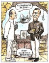 Cartoon: Dr No (small) by ade tagged james,bond,007,doctor,no