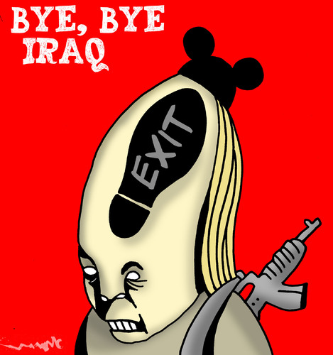 Cartoon: bye bye (medium) by allan mcdonald tagged guerra,bye