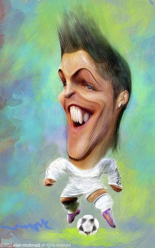 Cartoon: Cristiano Ronaldo dos Santos Ave (medium) by allan mcdonald tagged futbol