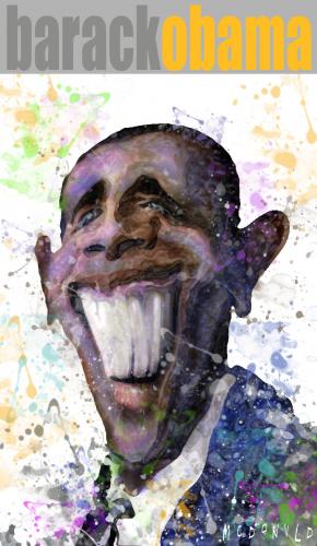 Cartoon: obama (medium) by allan mcdonald tagged obama