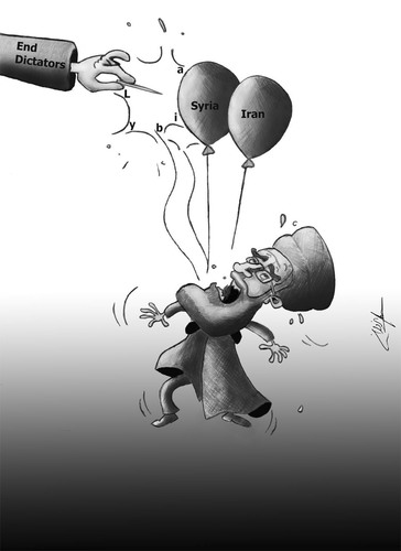 Cartoon: Khamenei 02 (medium) by hossein yazdani tagged middle,khamenei,syria,iran,east