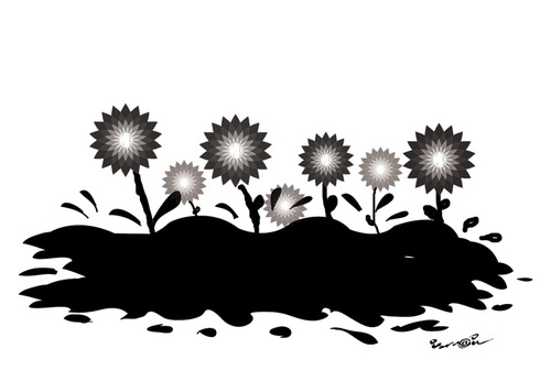 Cartoon: FLOWERS OIL BP  !.. (medium) by ismail dogan tagged bp,flowers