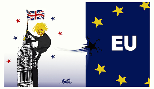 Cartoon: BREXIT (medium) by ismail dogan tagged brexit