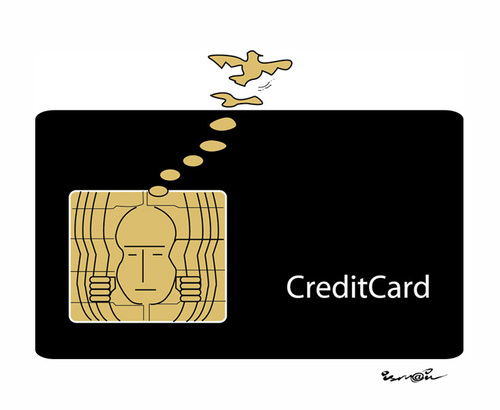 Cartoon: CREDIT CARD !.. (medium) by ismail dogan tagged credit,card