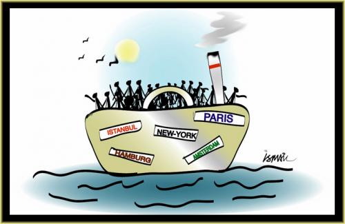 Cartoon: GÖC (medium) by ismail dogan tagged migration