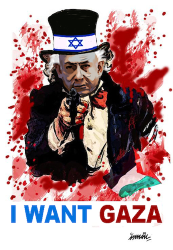 Cartoon: I WANT GAZA (medium) by ismail dogan tagged gaza