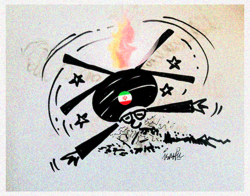 Cartoon: Iranian helicopter (medium) by ismail dogan tagged ebrahim,raisi