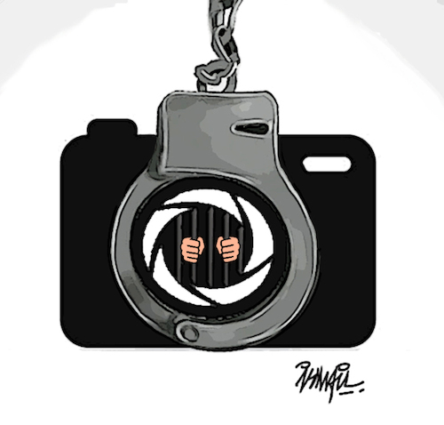 Cartoon: Journalism is not a crime (medium) by ismail dogan tagged journalism