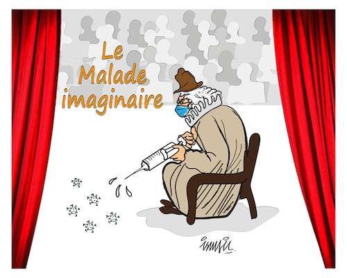 Cartoon: Le Malade imaginaire (medium) by ismail dogan tagged moliere